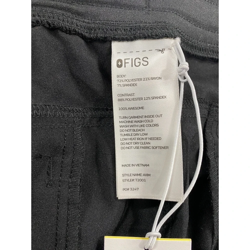 FIGS Axim Technical Collection Scrub Pants Mens XXL Black Cargo Stretch Medical